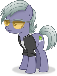 Size: 3159x4173 | Tagged: safe, artist:anime-equestria, derpibooru import, limestone pie, earth pony, alternate hairstyle, clothes, female, jacket, mare, simple background, solo, sunglasses, tomboy, transparent background, vector