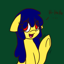 Size: 1000x1000 | Tagged: safe, artist:ask-ponyvenezuela, derpibooru import, oc, oc only, oc:venezuela, pony, green background, nation ponies, ponified, simple background, solo, venezuela