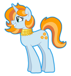 Size: 1280x1372 | Tagged: safe, artist:queertrixie, derpibooru import, oc, oc only, oc:golden sun, pony, unicorn, female, magical lesbian spawn, mare, offspring, parent:sunset shimmer, parent:trixie, parents:suntrix, simple background, solo, transparent background