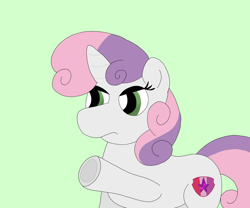 Size: 6048x5036 | Tagged: safe, artist:pinkiepie69, derpibooru import, sweetie belle, unicorn, angry, eyeshadow, foal, makeup, solo