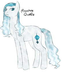 Size: 393x456 | Tagged: safe, artist:mew, derpibooru import, oc, oc only, oc:moonstone quartz, crystal pony, pony, female, mare, simple background, solo, white background