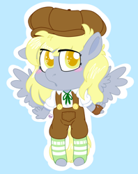 Size: 790x1000 | Tagged: safe, artist:dsstoner, derpy hooves, ditzy doo, anthro, pegasus, pony, blushing, chibi, clothes, female, heart, heart eyes, mare, socks, spread wings, wingding eyes, wings