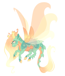 Size: 3700x4300 | Tagged: safe, artist:gigason, derpibooru import, oc, oc:honey drop, changepony, hybrid, pony, offspring, parent:pharynx, simple background, solo, transparent background