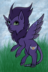 Size: 3600x5400 | Tagged: safe, artist:thecommandermiky, derpibooru import, oc, oc:miky command, cheetah, hybrid, pegasus, pony, chest fluff, pegasus oc, smiling, solo, spread wings, wings