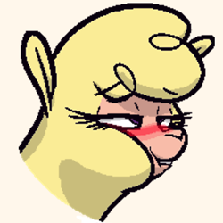 Size: 432x432 | Tagged: safe, derpibooru import, paprika paca, alpaca, them's fightin' herds, ahegao, banned from foenum, blushing, community related, drool, female, lidded eyes, open mouth, tongue, tongue out