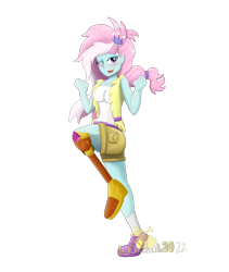 Size: 2021x2397 | Tagged: safe, artist:lordshrekzilla20, derpibooru import, kerfuffle, human, equestria girls, amputee, equestria girls-ified, female, high res, one eye closed, open mouth, open smile, prosthetic leg, prosthetic limb, prosthetics, raised leg, simple background, smiling, solo, transparent background