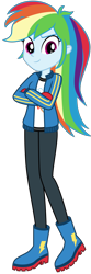 Size: 3122x9425 | Tagged: safe, artist:emeraldblast63, derpibooru import, rainbow dash, equestria girls, boots, clothes, female, jacket, looking at you, shoes, simple background, solo, transparent background