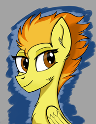 Size: 900x1155 | Tagged: safe, artist:tempestshine, derpibooru import, spitfire, pegasus, pony, bust, female, portrait, solo