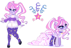 Size: 5364x3648 | Tagged: safe, artist:gihhbloonde, derpibooru import, oc, earth pony, human, pony, equestria girls, clothes, female, human ponidox, mare, offspring, parent:pinkie pie, parent:star swirl the bearded, self paradox, self ponidox, shorts, simple background, socks, transparent background