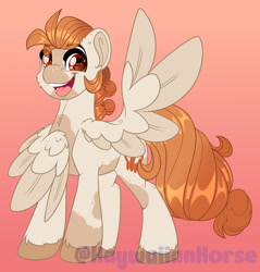 Size: 1600x1675 | Tagged: safe, artist:missbramblemele, derpibooru import, oc, oc only, oc:downpour, pegasus, pony, gradient background, male, solo, stallion