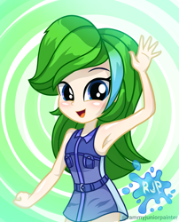 Size: 2015x2490 | Tagged: safe, artist:rjp.rammy, derpibooru import, oc, oc:alicia satrina, equestria girls, armpits, clothes, female, sleeveless, solo