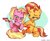 Size: 2545x2106 | Tagged: safe, artist:lummh, derpibooru import, luster dawn, sunset shimmer, pony, unicorn, duo, female, guitar, mare, musical instrument