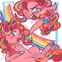 Size: 2048x2033 | Tagged: safe, artist:dmitrymemovznok, derpibooru import, pinkie pie, earth pony, pony, smiling, solo, teeth