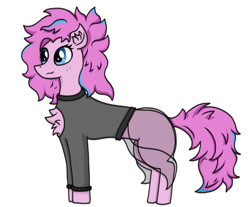 Size: 1002x828 | Tagged: safe, artist:nismorose, derpibooru import, oc, oc only, oc:materlia harvest, earth pony, chest fluff, clothed sex, clothes, ear fluff, ears, earth pony oc, eyelashes, female, freckles, mare, messy mane, messy tail, see-through, sex, simple background, solo, solo female, tail, two toned mane, two toned tail, white background, youtube link, youtuber