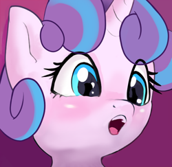 Size: 612x596 | Tagged: safe, artist:hexado, princess flurry heart, alicorn, pony, baby pony, blushing, bust, cropped, cute, female, filly, flurrybetes, foal, open mouth, profile picture, solo