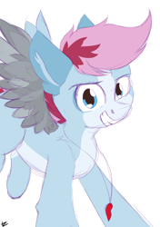 Size: 1800x2560 | Tagged: safe, artist:tz055, derpibooru import, oc, oc only, oc:hleb, original species, pegasus, pony, simple background, solo, white background