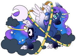 Size: 6329x4630 | Tagged: safe, artist:cutepencilcase, derpibooru import, princess luna, alicorn, angel, pony, be not afraid, biblically accurate angels, multiple eyes, multiple wings, simple background, solo, transparent background, wings