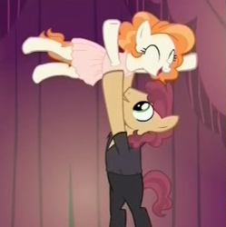 Size: 263x264 | Tagged: safe, derpibooru import, screencap, prances "baby" housemane, pony, on your marks, background pony, dirty dancing, female, johnny canter, male, mare, stallion