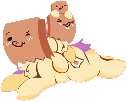 Size: 1366x1087 | Tagged: safe, artist:rhythmpixel, derpibooru import, oc, oc only, oc:paper bag, earth pony, pony, simple background, transparent background