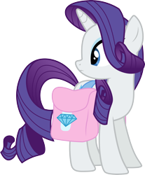 Size: 3000x3625 | Tagged: safe, artist:cloudyglow, derpibooru import, rarity, trade ya, .ai available, bag, saddle bag, simple background, solo, transparent background, vector