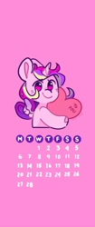 Size: 858x2048 | Tagged: safe, artist:yun_nhee, derpibooru import, princess cadance, alicorn, pony, calendar, heart, holiday, looking at you, smiling, smiling at you, solo, valentine's day, valentine's day card