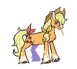 Size: 2027x1818 | Tagged: safe, artist:redsnout, derpibooru import, applejack, earth pony, pony, simple background, solo, straw in mouth, transparent background, unshorn fetlocks