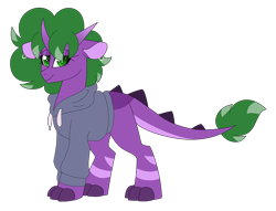 Size: 6303x4817 | Tagged: safe, artist:crazysketch101, derpibooru import, oc, oc only, dracony, dragon, hybrid, pony, clothes, hoodie, simple background, solo, transparent background