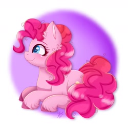 Size: 1850x1815 | Tagged: safe, artist:galaxy swirl, derpibooru import, pinkie pie, earth pony, pony, cute, diapinkes, female, happy, mare, smiling, solo, unshorn fetlocks