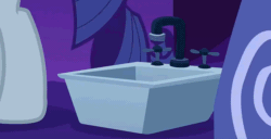 Size: 1032x528 | Tagged: safe, derpibooru import, screencap, rarity, pony, unicorn, season 1, suited for success, animated, gif, kitchen sink, pushing, sink, solo