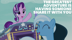 Size: 1920x1080 | Tagged: safe, derpibooru import, edit, edited screencap, editor:quoterific, screencap, starlight glimmer, trixie, road to friendship, doctor who