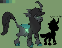 Size: 1742x1347 | Tagged: safe, artist:brainiac, derpibooru import, oc, oc only, oc:king atlas, changeling, alternate hairstyle, reference sheet, sketch, solo