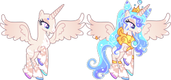 Size: 2833x1336 | Tagged: safe, artist:kurosawakuro, derpibooru import, oc, oc only, alicorn, pony, base used, female, mare, offspring, parent:princess celestia, parent:sunburst, parents:celestiburst, simple background, solo, transparent background