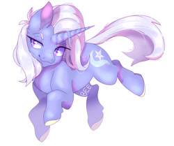 Size: 1280x1072 | Tagged: safe, artist:severalbeees, derpibooru import, trixie, pony, unicorn, female, full body, mare, simple background, solo, white background