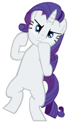 Size: 1280x2035 | Tagged: safe, artist:benpictures1, rarity, pony, unicorn, dragon quest, angry, bipedal, cute, female, fighting stance, inkscape, raribetes, simple background, solo, transparent background, vector