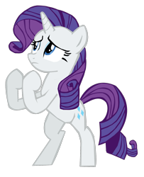 Size: 1280x1578 | Tagged: safe, artist:benpictures1, part of a set, rarity, pony, unicorn, dragon quest, bipedal, cute, female, fighting stance, inkscape, looking up, raribetes, simple background, solo, transparent background, vector