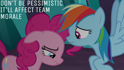 Size: 1920x1080 | Tagged: safe, derpibooru import, edit, edited screencap, editor:quoterific, screencap, pinkie pie, rainbow dash, the beginning of the end, doctor who