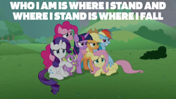 Size: 1920x1080 | Tagged: safe, derpibooru import, edit, edited screencap, editor:quoterific, screencap, applejack, fluttershy, pinkie pie, rainbow dash, rarity, spike, twilight sparkle, twilight sparkle (alicorn), alicorn, dragon, the ending of the end, doctor who, mane six, winged spike, wings