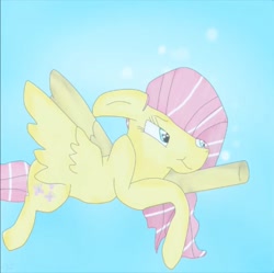 Size: 768x766 | Tagged: safe, derpibooru import, fluttershy, pegasus, pony, blue, bubble, kindness, lightblue, nature, solo, swimming, underwater, water