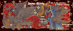 Size: 2409x1024 | Tagged: safe, artist:koribooo, derpibooru import, oc, oc only, alicorn, pony, alicorn oc, clothes, dress, horn, horn ring, looking back, makeup, raised hoof, raised leg, ring, wings