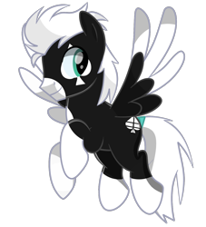 Size: 2450x2700 | Tagged: safe, derpibooru import, oc, oc only, oc:armor spades, pegasus, flying, male, pegasus oc, playing card, simple background, smiling, solo, spade, transparent background