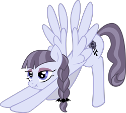 Size: 6000x5403 | Tagged: safe, derpibooru import, inky rose, pegasus, female, iwtcird, mare, meme, simple background, stretching, tall, transparent background, vector
