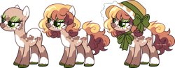 Size: 3547x1393 | Tagged: safe, artist:kurosawakuro, derpibooru import, oc, oc only, earth pony, pony, base used, earth pony oc, female, hat, mare, simple background, solo, transparent background