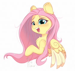 Size: 1000x953 | Tagged: safe, artist:inkypuso, derpibooru import, fluttershy, pegasus, pony, female, mare, simple background, solo, white background, wings