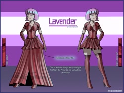 Size: 2500x1875 | Tagged: safe, artist:devillustart, derpibooru import, oc, oc:nurse lavender blossom, human, clothes, fireheart76's latex suit design, gloves, humanized, humanized oc, latex, latex dress, latex gloves, latex suit, prisoners of the moon, reference sheet, rubber, rubber boots, rubber dress, rubber gloves, rubber suit