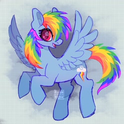 Size: 2041x2048 | Tagged: safe, artist:crownamedcrow, derpibooru import, rainbow dash, pegasus, pony, solo