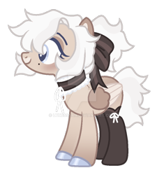 Size: 800x851 | Tagged: safe, artist:lynesssan, derpibooru import, oc, oc only, oc:lottie, pegasus, pony, base used, bow, choker, clothes, deviantart watermark, female, hair bow, mare, obtrusive watermark, pegasus oc, simple background, socks, solo, transparent background, watermark