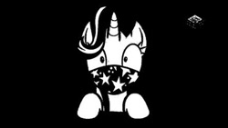 Size: 444x250 | Tagged: safe, artist:bluesplendont, derpibooru import, edit, edited screencap, screencap, starlight glimmer, pony, unicorn, road to friendship, black and white, cloth gag, gag, grayscale, monochrome, starlight's gag