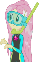 Size: 1598x2520 | Tagged: safe, artist:homersimpson1983, derpibooru import, edit, edited screencap, screencap, fluttershy, equestria girls, equestria girls series, unsolved selfie mysteries, background removed, clothes, dive mask, female, fluttershy's wetsuit, goggles, not a vector, simple background, snorkel, solo, swimsuit, transparent background, wet hair, wetsuit