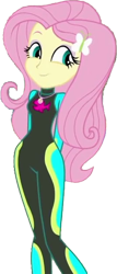 Size: 1079x2520 | Tagged: safe, artist:homersimpson1983, derpibooru import, edit, edited screencap, screencap, fluttershy, blue crushed, equestria girls, equestria girls series, background removed, clothes, female, fluttershy's wetsuit, not a vector, simple background, solo, swimsuit, transparent background, wetsuit