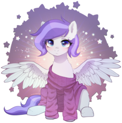 Size: 2091x2112 | Tagged: safe, artist:avrameow, derpibooru import, part of a set, oc, oc only, pegasus, pony, clothes, commission, oversized clothes, simple background, solo, sweater, transparent background, ych result